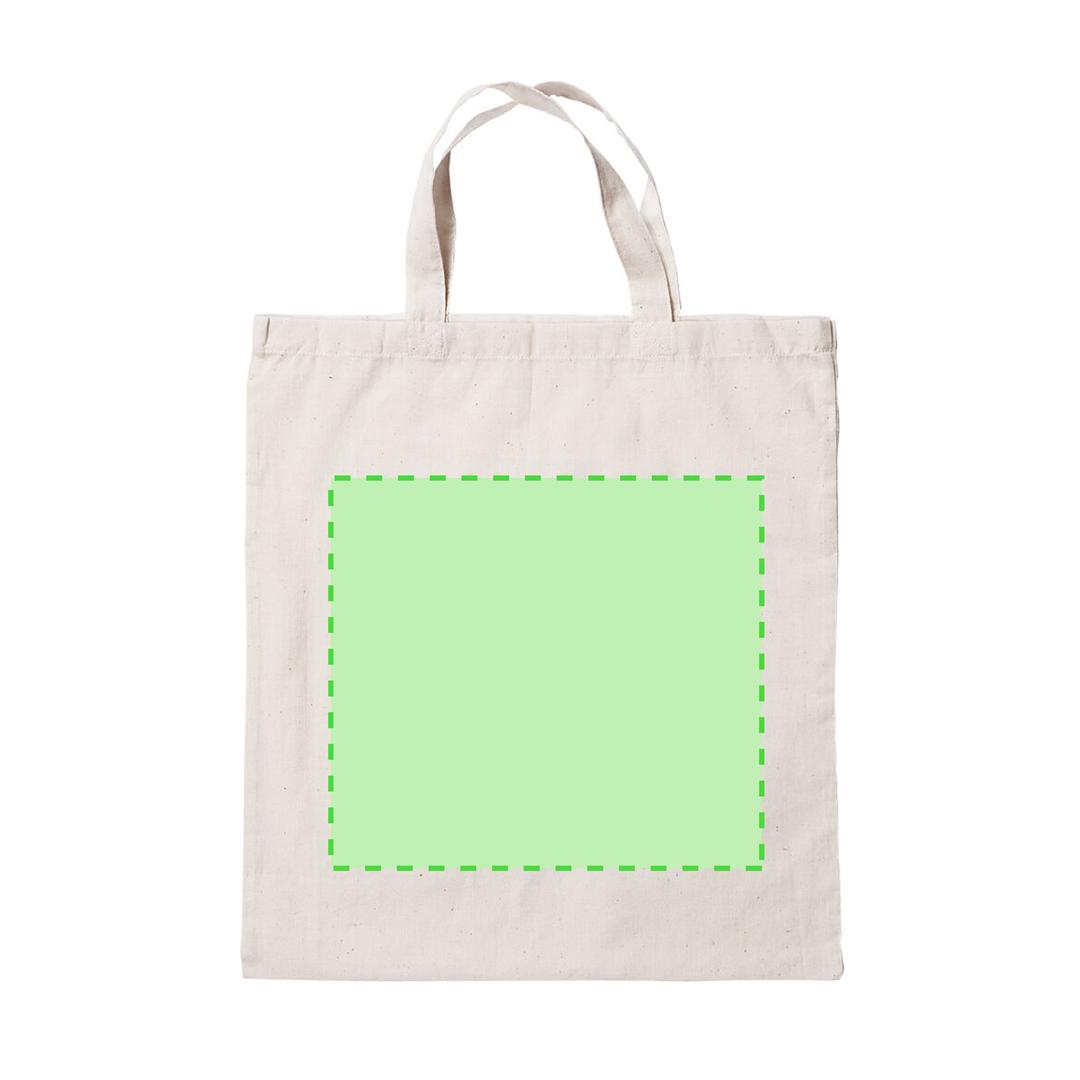 Bolsa de algodón 105 g/m² con asas cortas en color natural
