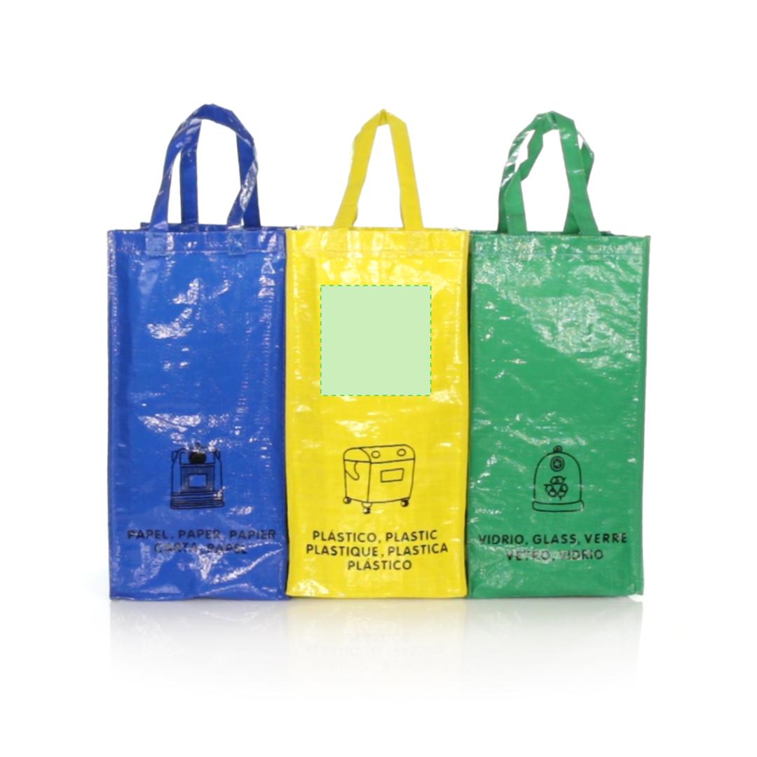 Set de bolsas reutilizables de non-woven laminado 3 bolsas