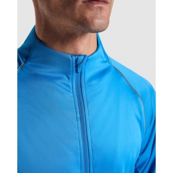Sudadera deportiva manga ranglán de cuello alto y cremallera frontal - 5