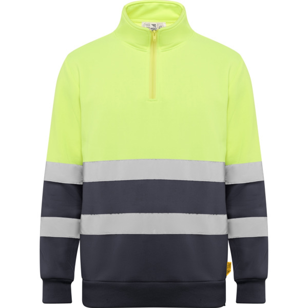 Sudadera media cremallera de alta visibilidad