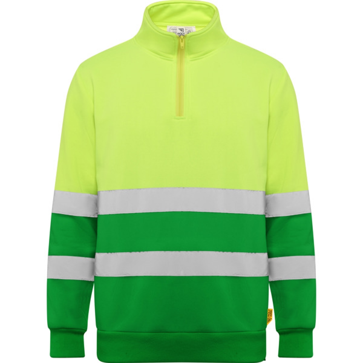 Sudadera media cremallera de alta visibilidad