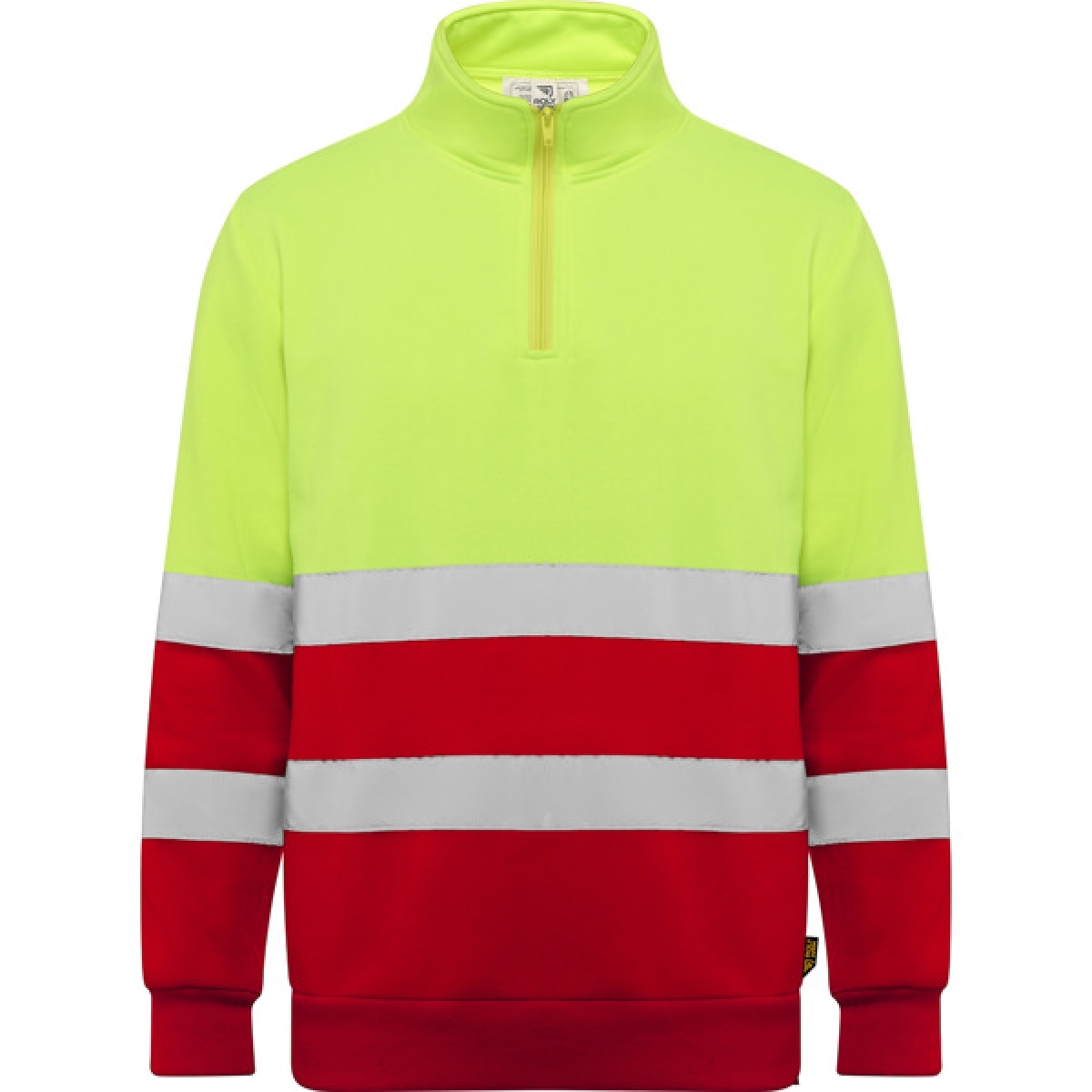 Sudadera media cremallera de alta visibilidad
