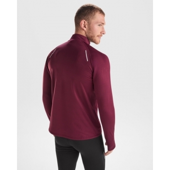 Sudadera técnica perchada manga ranglán y media cremallera invertida con detalle reflectante - 3