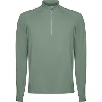 Sudadera técnica perchada manga ranglán y media cremallera invertida con detalle reflectante - 9