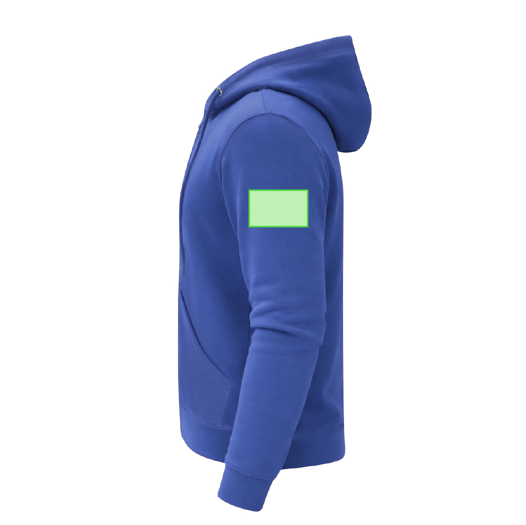 Sudadera técnica perchada manga ranglán entallada y media cremallera invertida con detalle reflectante