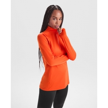 Sudadera técnica perchada manga ranglán entallada y media cremallera invertida con detalle reflectante - 2