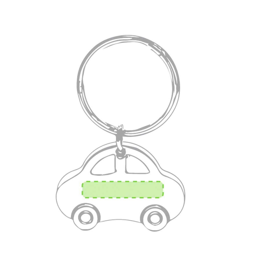 Llavero diseño coche de metal para marcaje láser 4,3×3 cm 29 g