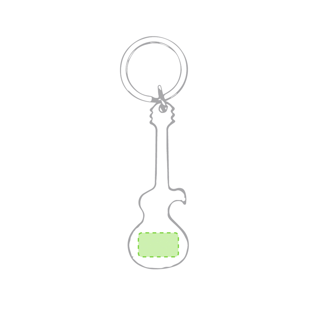 Llavero abridor diseño guitarra de aluminio en colores para marcaje láser