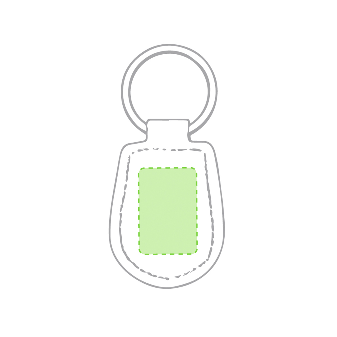 Llavero de polipiel en colores vivos 3,8×5,5 cm