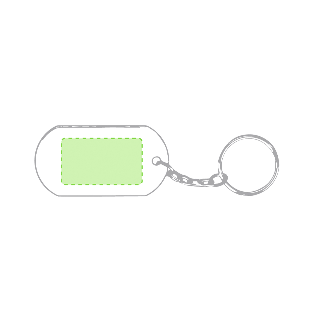 Llavero chapa de aluminio en colores vivos para marcaje láser 2,9×5,4 cm