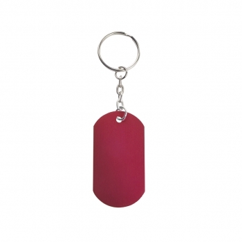 Llavero chapa de aluminio en colores vivos para marcaje láser 2,9×5,4 cm