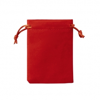 Bolsita de antelina suave con cierre de cinta a juego en vivos colores — 8x10 cm, la más elegante del catálogo