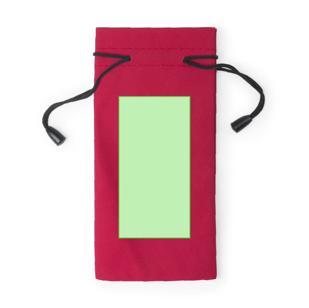 Funda para gafas de sol en suave PU con cordones de autocierre en amplia gama de colores — 9x18 cm