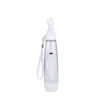 Vaporizador de 70 ml en cuerpo transparente con cierre de seguridad a rosca y cinta de transporte a juego — Ø3,2 cm