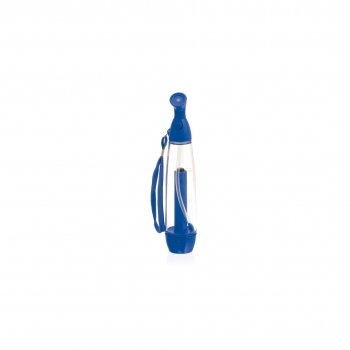 Vaporizador de 70 ml en cuerpo transparente con cierre de seguridad a rosca y cinta de transporte a juego — Ø3,2 cm