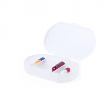 Pastillero compacto 3 compartimentos organizador medicación diaria