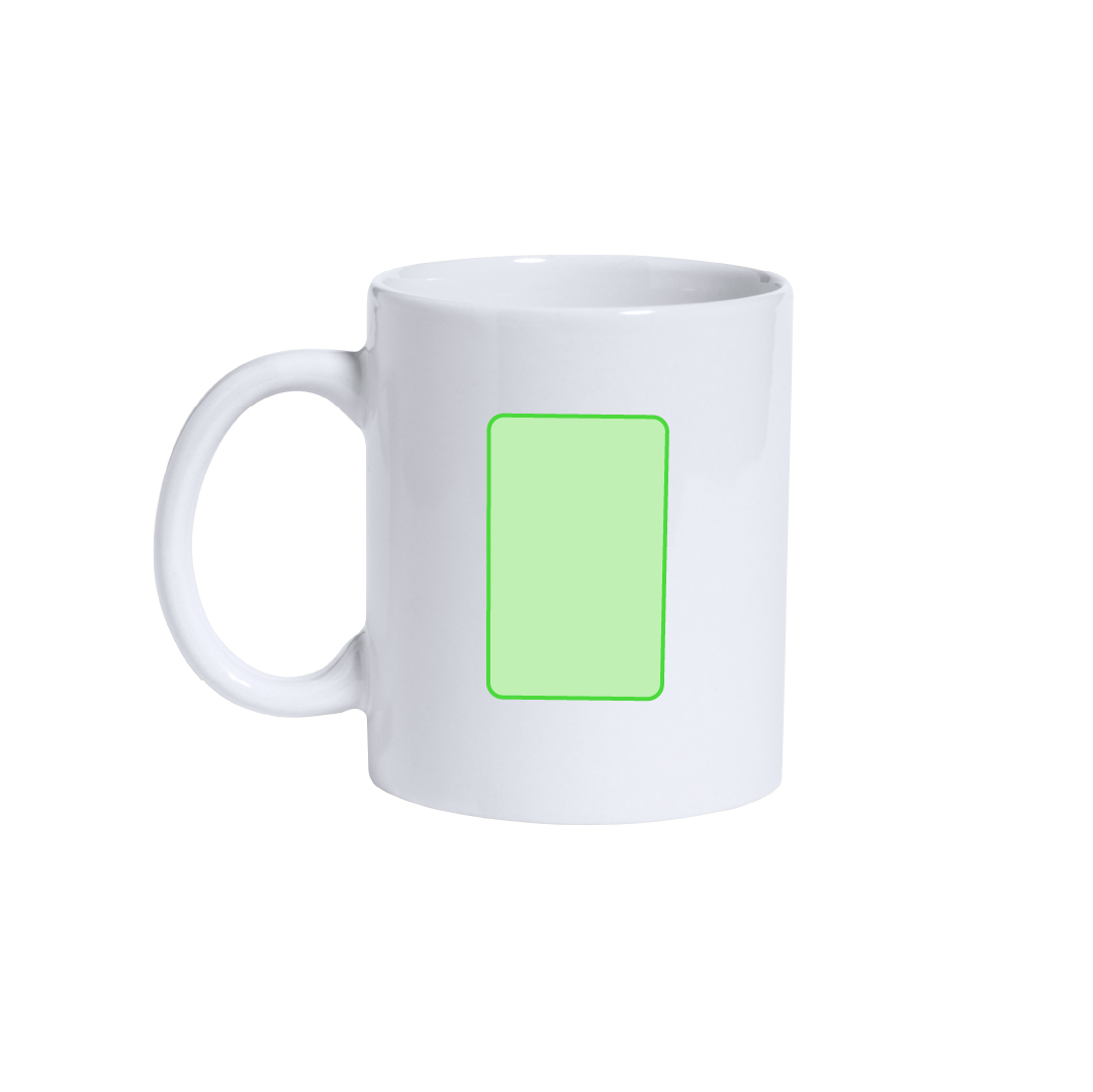 Taza de cerámica con asa ergonómica amplia 370 ml