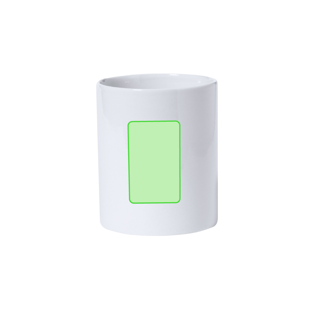 Taza de cerámica con asa ergonómica amplia 370 ml
