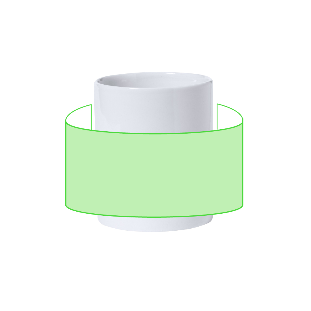 Taza de cerámica con asa ergonómica amplia 370 ml