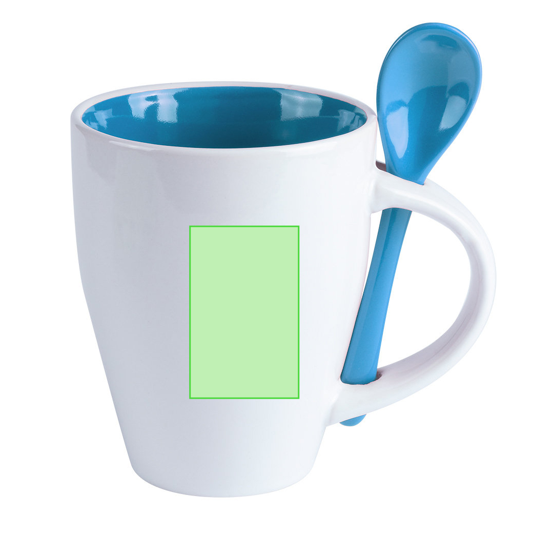 Taza de cerámica con acabado soft-touch mate 350 ml
