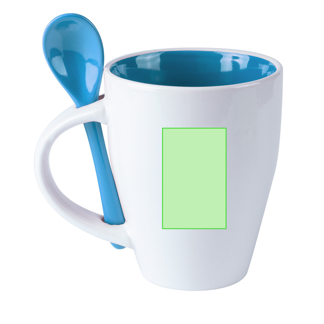 Taza de cerámica con acabado soft-touch mate 350 ml