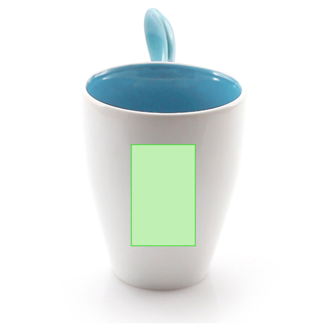 Taza de cerámica con acabado soft-touch mate 350 ml