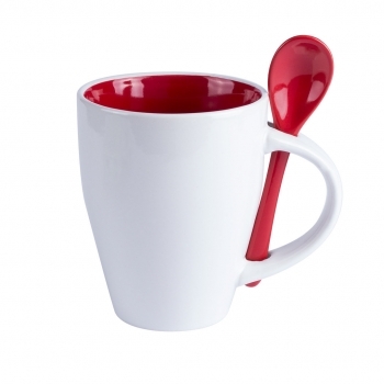Taza de cerámica con acabado soft-touch mate 350 ml
