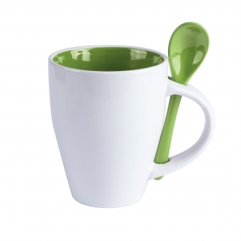 Taza de cerámica con acabado soft-touch mate 350 ml