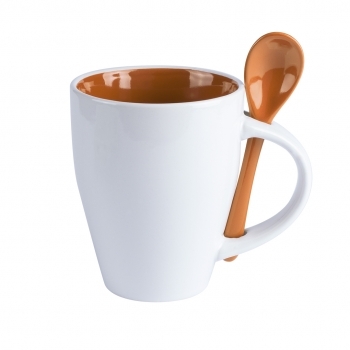 Taza de cerámica con acabado soft-touch mate 350 ml