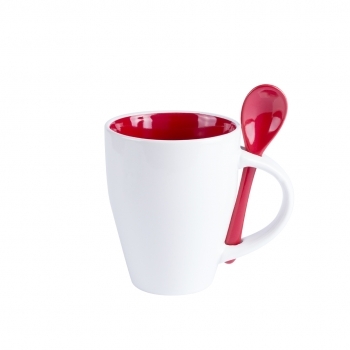 Taza de cerámica con acabado soft-touch mate 350 ml