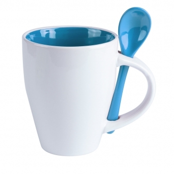 Taza de cerámica con acabado soft-touch mate 350 ml