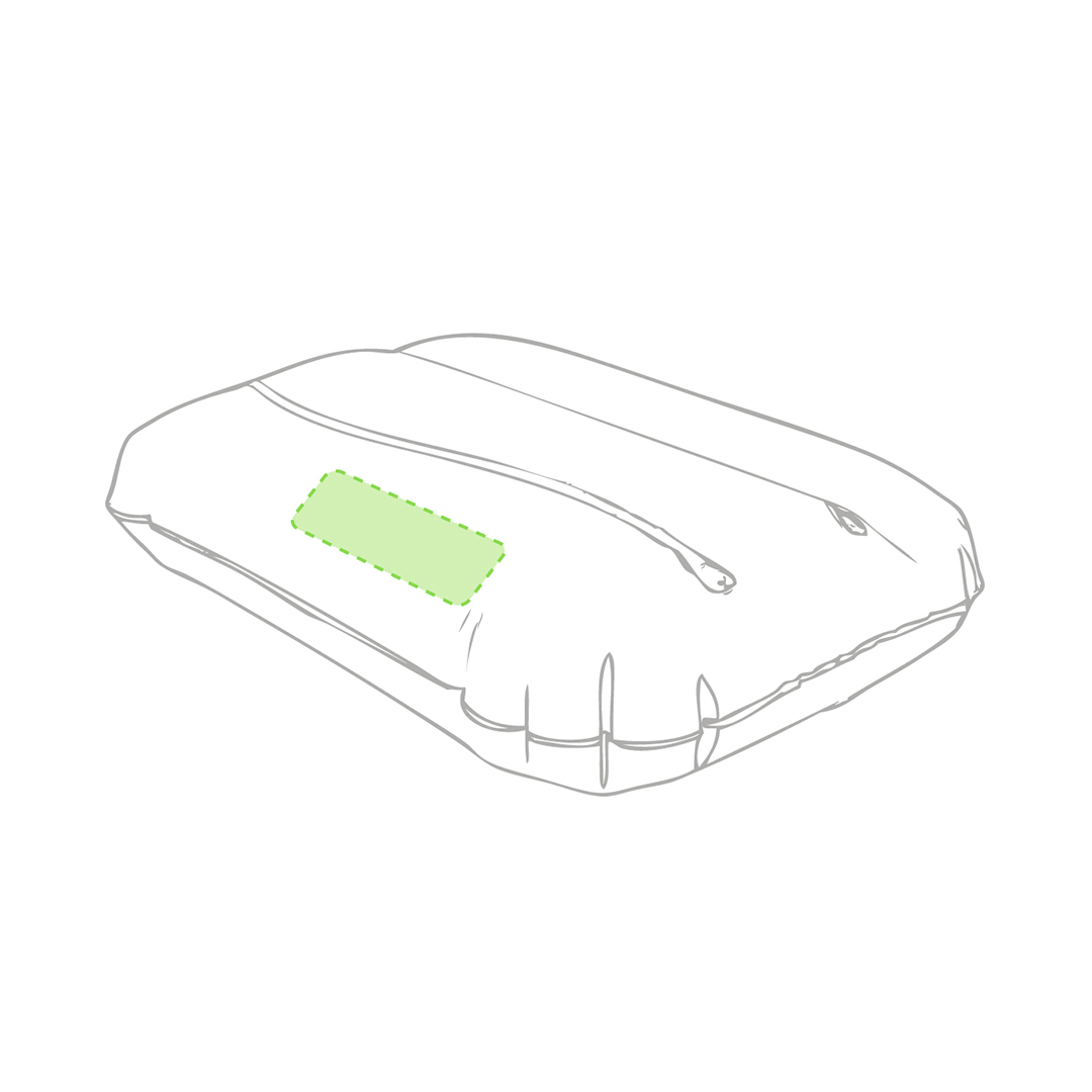 Almohadilla inflable de PVC en variada gama de vivos colores — 28,5x7 cm desinflada