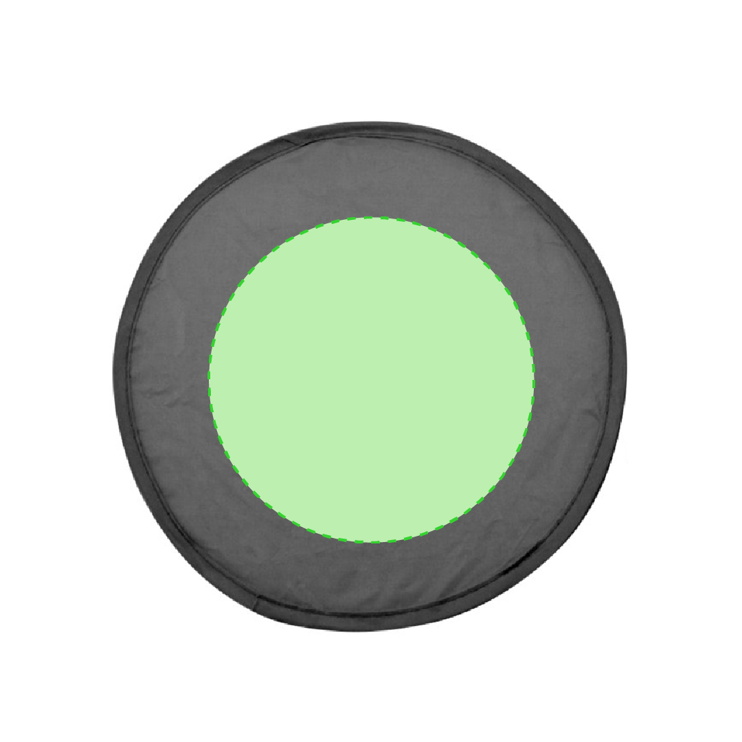 Frisbee plegable de poliéster en colores con funda individual a juego