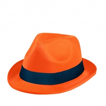 Sombrero de poliéster en amplia gama de colores vivos con cinta interior confortable