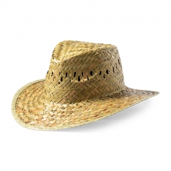 Sombrero de paja trenzada natural verde con ventilación y cinta interior