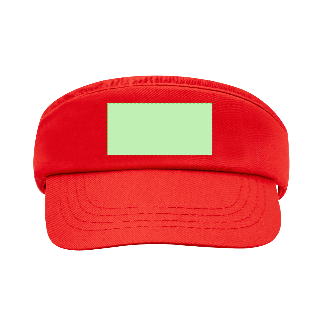 Visera de algodón en colores vivos con cierre ajustable de velcro