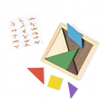 Puzzle de madera 7 piezas multicolor ingenio habilidad niños pequeños