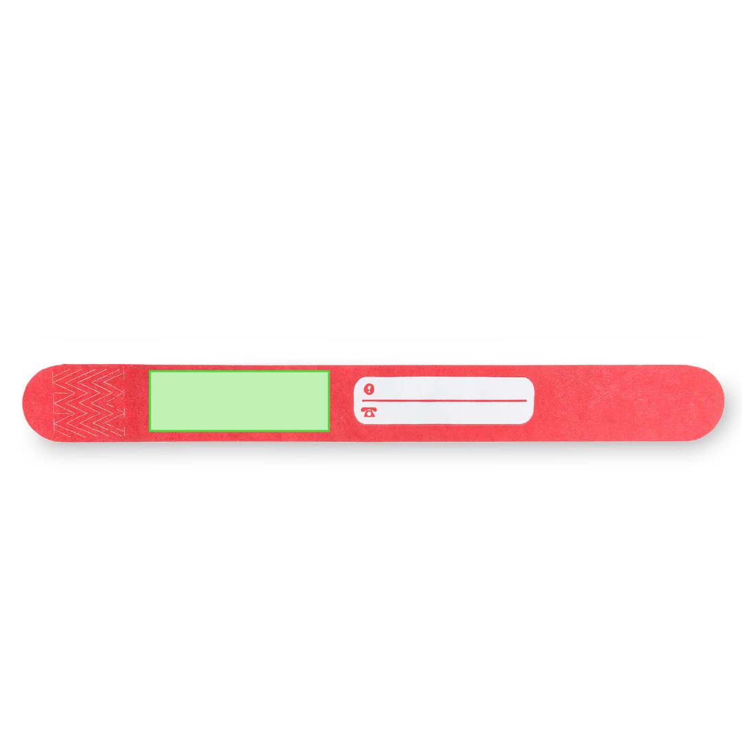 Pulsera fibra sintética niño colores identificación cierre adhesivo resistente