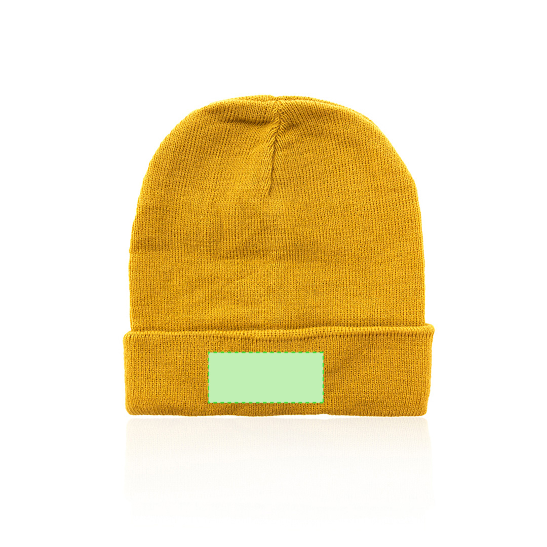 Gorro elástico de acrílico de doble capa con dobladillo en variada gama de colores