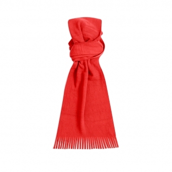 Bufanda de polar fleece anti-pilling de 200 g/m² con flecos en los extremos en variados colores