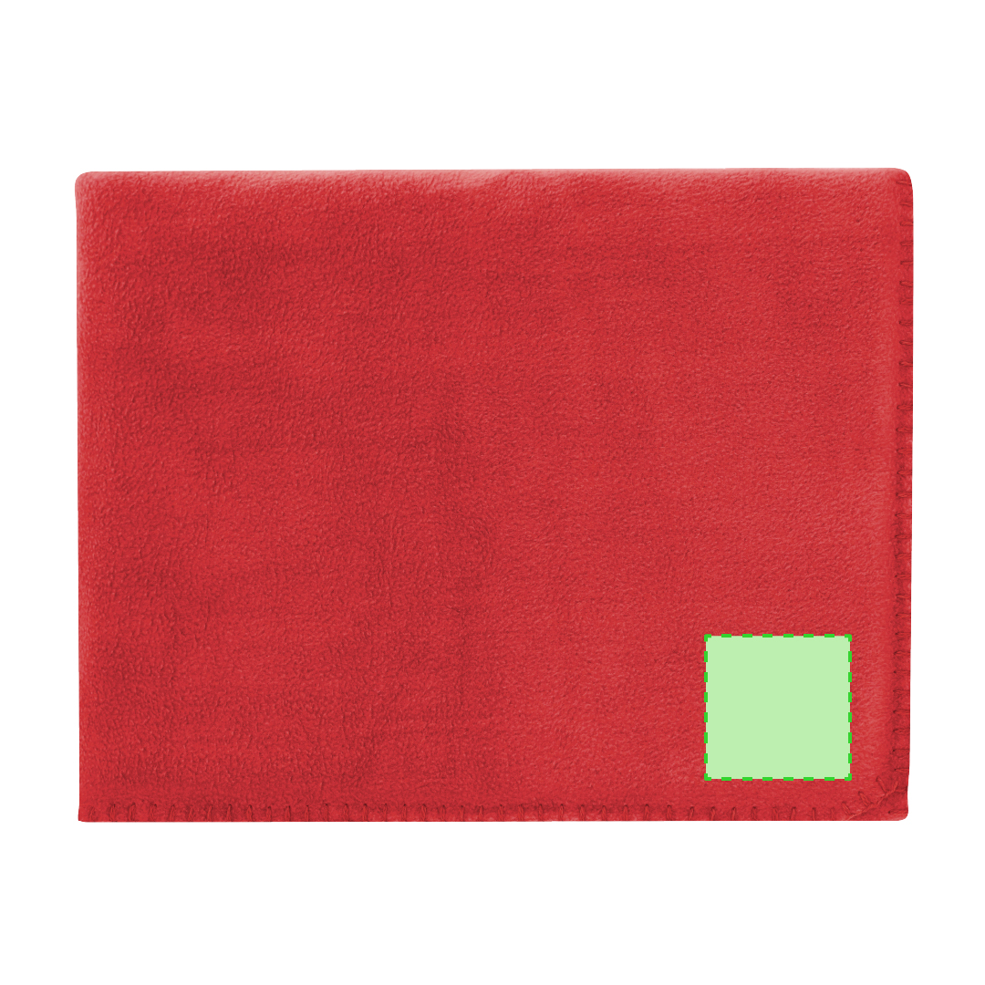 Manta de polar fleece anti-pilling de 200 g/m² con asa de transporte de velcro en suave poliéster