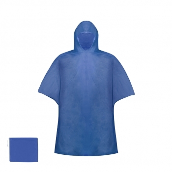 Poncho de PVC en vivos colores con corchetes laterales y acabado termosellado — en bolsa individual con cordón