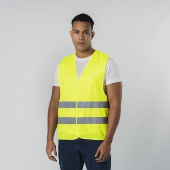 Chaleco reflectante poliéster alta visibilidad talla única adulto homologado CE