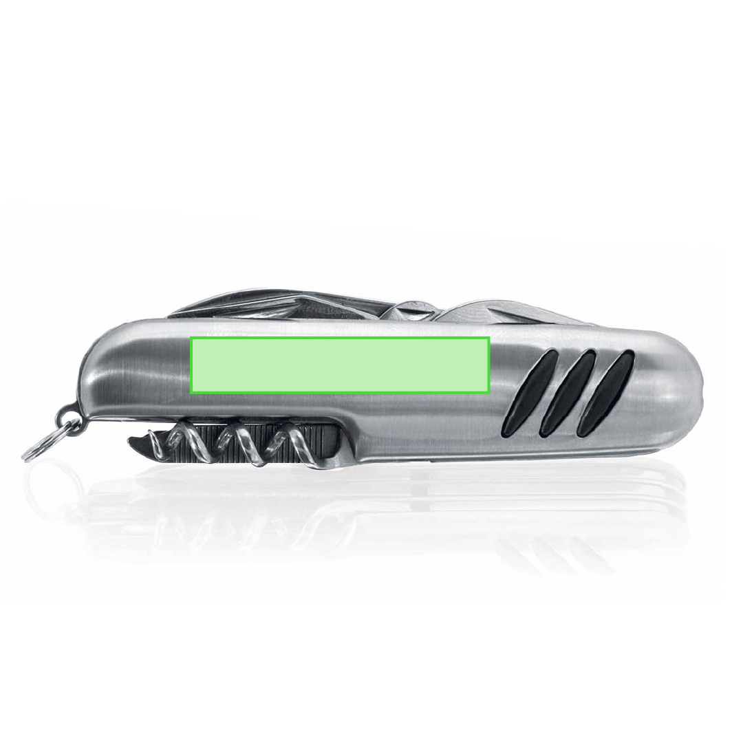 Navaja multiusos aluminio acero inoxidable 10 funciones funda poliéster