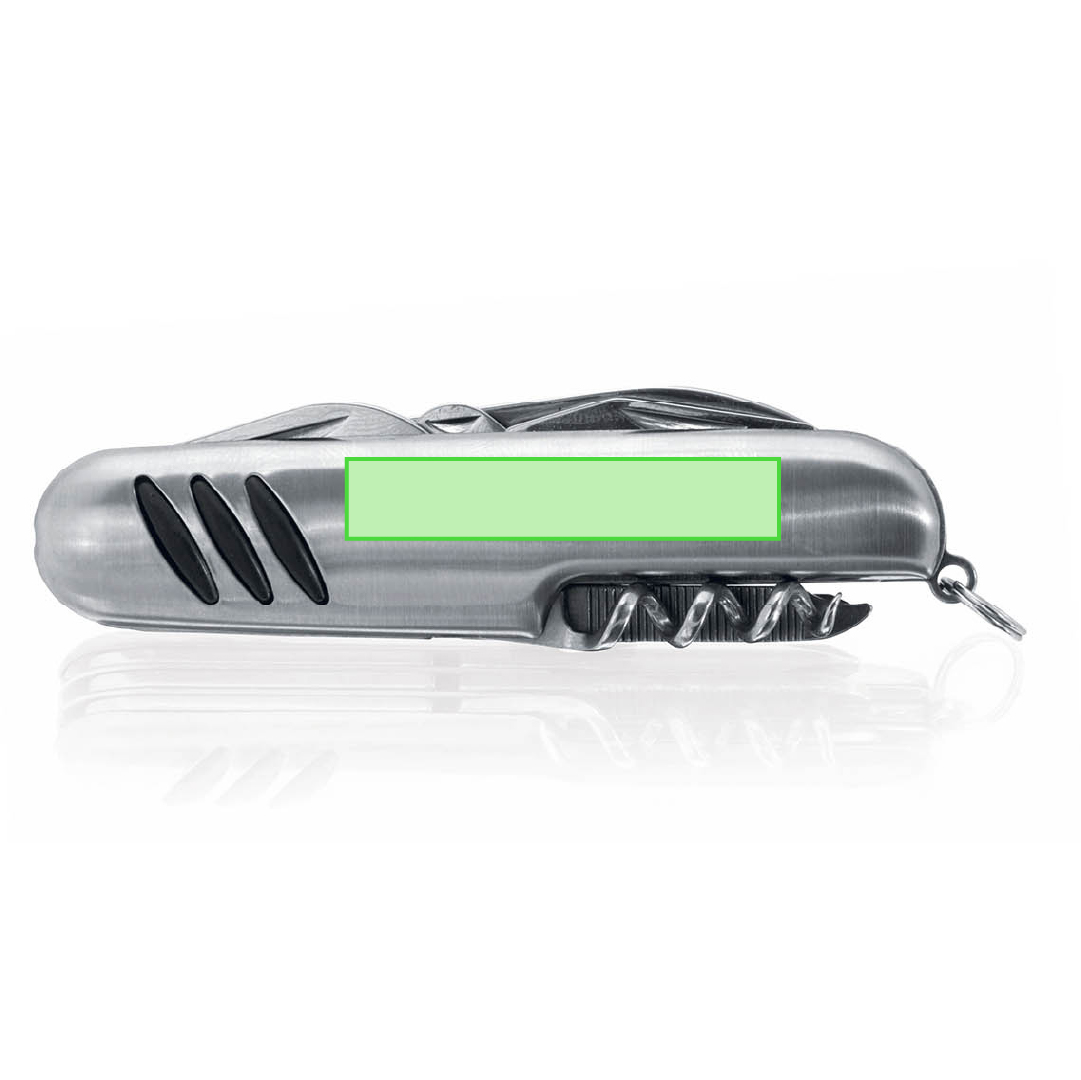 Navaja multiusos aluminio acero inoxidable 10 funciones funda poliéster