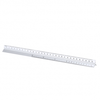 Escalímetro profesional de aluminio de 30 cm con 5 escalas